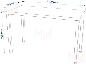 Стол письменный Ингар 1/ТТ дуб беленый / белый