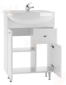 Тумба под умывальник "Уют 60 Классик" с верхним ящиком В1 Айсберг