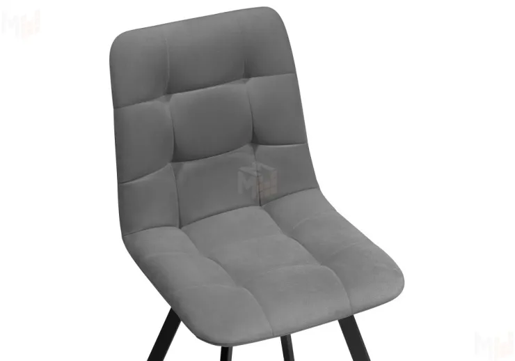 Обеденная группа Эделин темно-серый / бетон / черный матовый