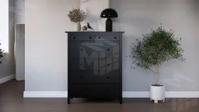 Комод КЫМОР 6 ящиков черный