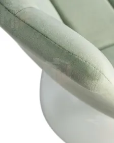 Стул барный DOBRIN TAILOR WHITE (пудрово-мятный велюр (MJ9-87))