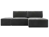 Диван угловой модульный с пуфом Лига-060 НПБ угол универсальный