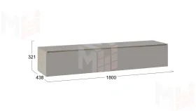 Тумба ТВ Глосс - ТД 319.03.11  Баттл Рок, Стекло Светлый Stone(St)