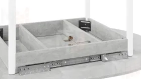 Стол обеденный раздвижной Терра Белый, Ателье светлый