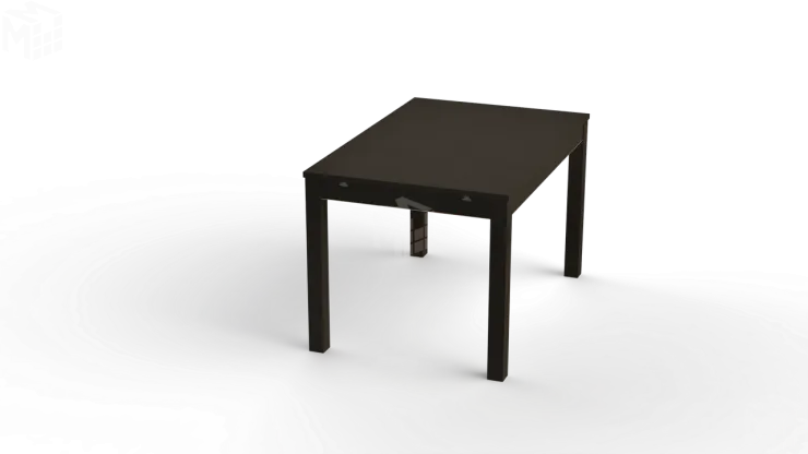 S00500 ВАРДИГ М стол обеденный 120(180)x74x80 шпон, ясень черный