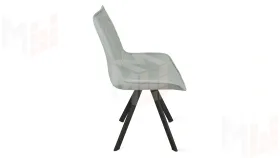 Стул Фэнди К2 Черный муар, Велюр Confetti Silver