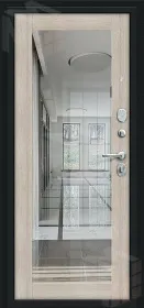 Входная металлическая дверь Флэш с зеркалом Cappuccino