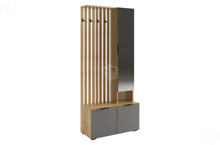 Прихожая Бери дуб крафт золотой/графит