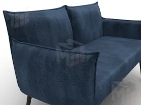 Диван прямой Лига-083 ( велюр TOWER 13 синий )
