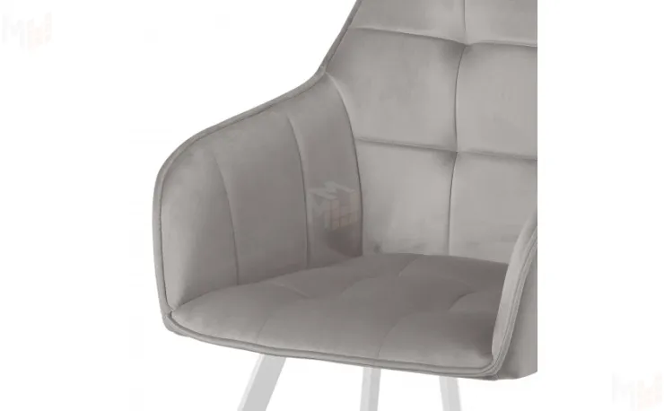 Кресло поворотное Мони Confetti silver/белый