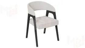 Кресло Техас 1 - W-101 Черное дерево, тк. №220 Шенилл Estetica vanilla