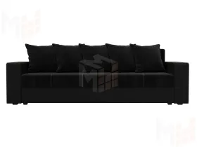 Диван прямой Дубай Лайт ( Черный\Черный )