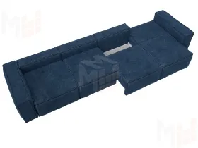 Диван прямой Лига-081 НПБ МегаЛонг ( BRUT 11 синий )