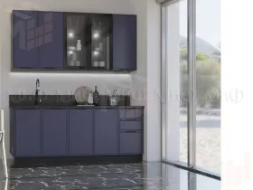 Кухня Николь 2,0/900 (холст сапфир)