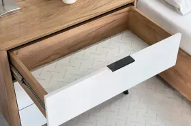 Комод Адам дуб крафт золотой/белое дерево