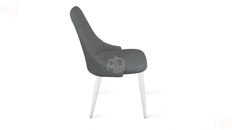 Стул Франк (конус) исп. 2 - ДП2-30 Белый матовый/Микровелюр Catania Silver (серый)