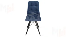 Стул Аспен К3 Черный муар, Велюр Wellmart Blue