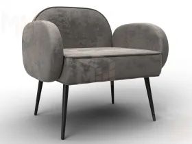 Кресло Лига-086 ( велюр NUVOLA 27 серо-бежевый )