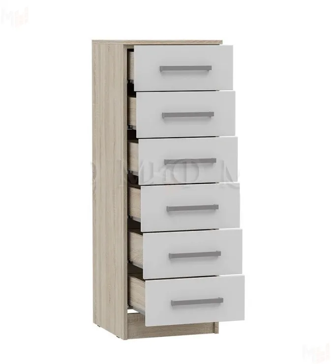 Комод Мартина 400 (сонома/белый глянец)