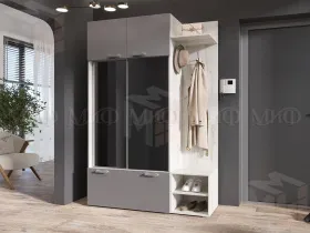 Прихожая Стелла (Дуб крафт белый/графит)