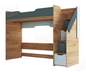 Кровать-чердак RICH КР-001 мята