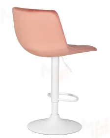 Стул барный DOBRIN TAILOR WHITE (пудрово-розовый велюр (MJ9-32))