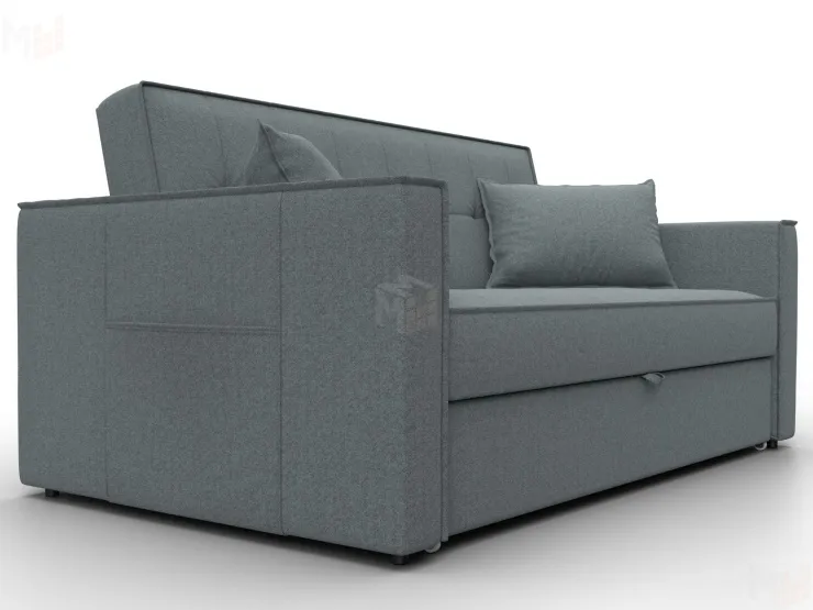 Диван прямой Лига-104 (140) ( Амур 07 серый )