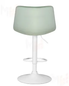 Стул барный DOBRIN TAILOR WHITE (пудрово-мятный велюр (MJ9-87))