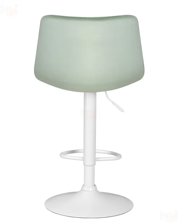 Стул барный DOBRIN TAILOR WHITE (пудрово-мятный велюр (MJ9-87))