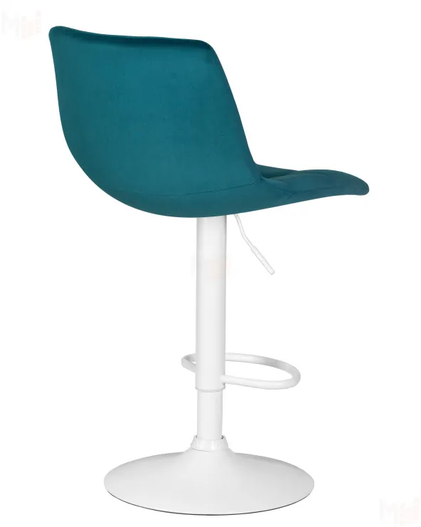 Стул барный DOBRIN TAILOR WHITE (морской волны велюр (MJ9-99))