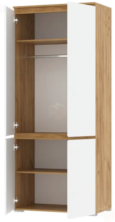 Шкаф  ГРЕТТА 4С Дуб Крафт золотой - Белый