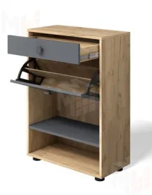 Обувница Мини-Лайт МЛ-4 Дуб крафт золотой/графит