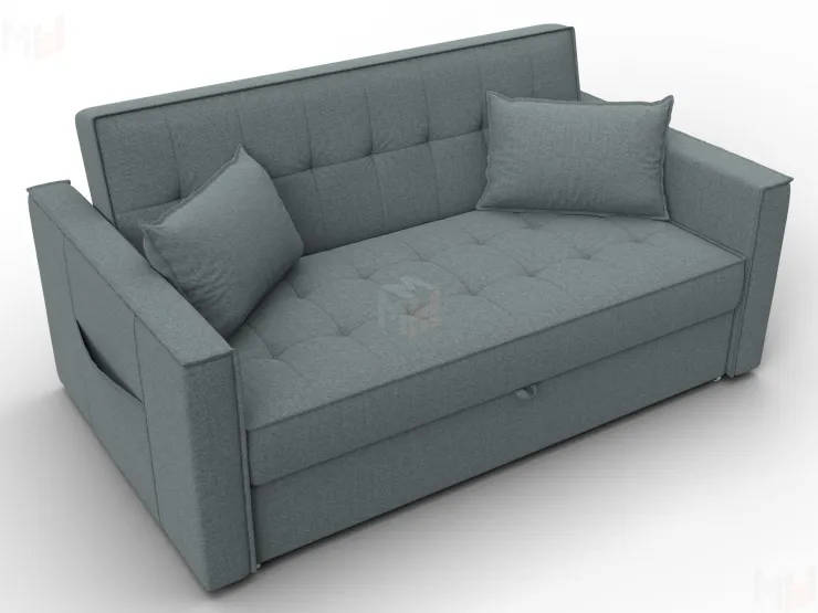 Диван прямой Лига-104 (140) ( Амур 07 серый )