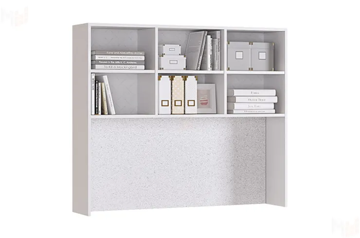 Надстройка для стола Гламур белый/белый глянец