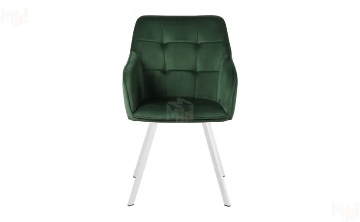 Кресло поворотное Мони Confetti deep forest/белый