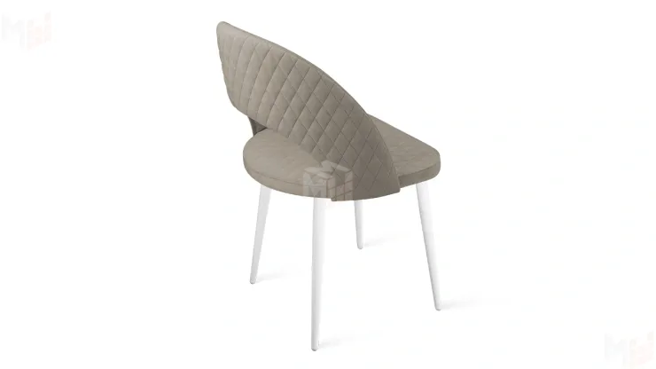 Стул Гэтсби К1К Белый матовый, Велюр Confetti Smoke