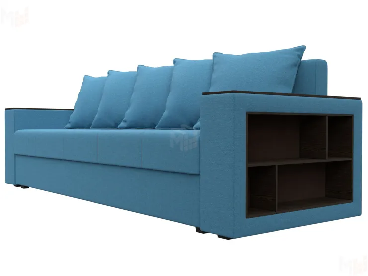 Диван прямой Дубай Лайт полки справа ( Голубой )