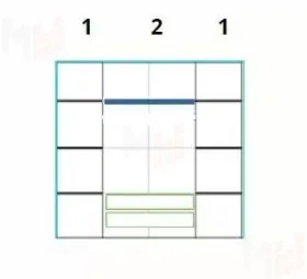 Шкаф Илона 4-дверный караваджо