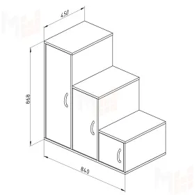 Лестница-комод Дельта - 23.06