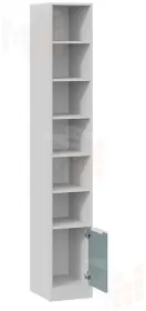 Стеллаж Марли - 403.004.000 Белый Серо-голубой