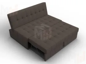 Диван прямой Лига-107 (140) ( Амур 05 коричневый )