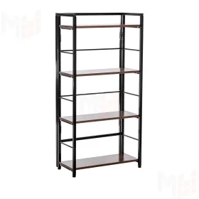 Стеллаж раскладной Leset Пако 1200 (Чёрный/Орех донской)