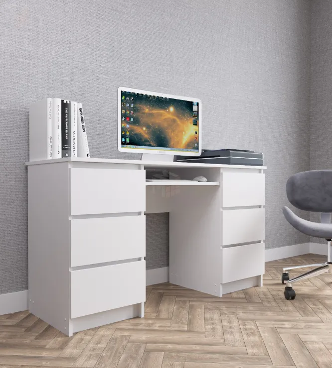 Стол письменный Мори МС-2 белый