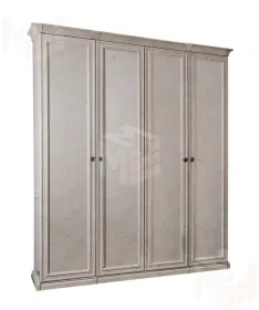 Шкаф Афина 4-дверный (2+2) без зеркал крем корень