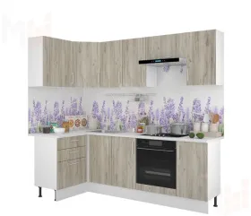 Кухня Европа угловая 1,2*2,4 Серый крафт