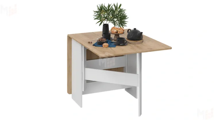 Стол-книжка тип 2 Белый/Дуб крафт золотой