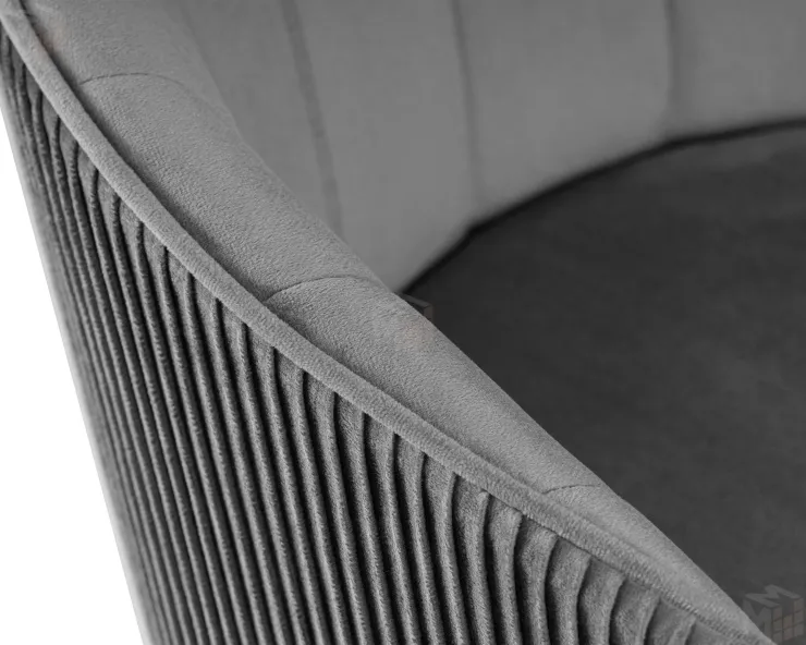 Стул барный DOBRIN DARCY BLACK (серый велюр (1922-19))