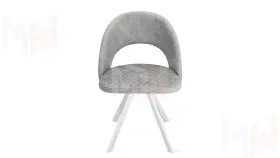 Стул Гэтсби К2 Белый матовый, Велюр Wellmart Silver