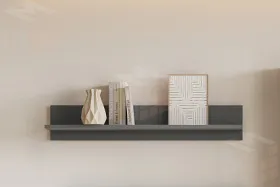 Полка навесная Денвер Графит серый