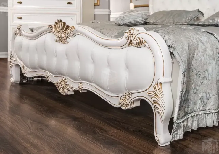 Кровать Натали 180х200 см белый глянец